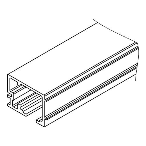 Hawa Junior 100 vedenie na stenu, predvŕtané 3000 mm, eloxovaný hliník